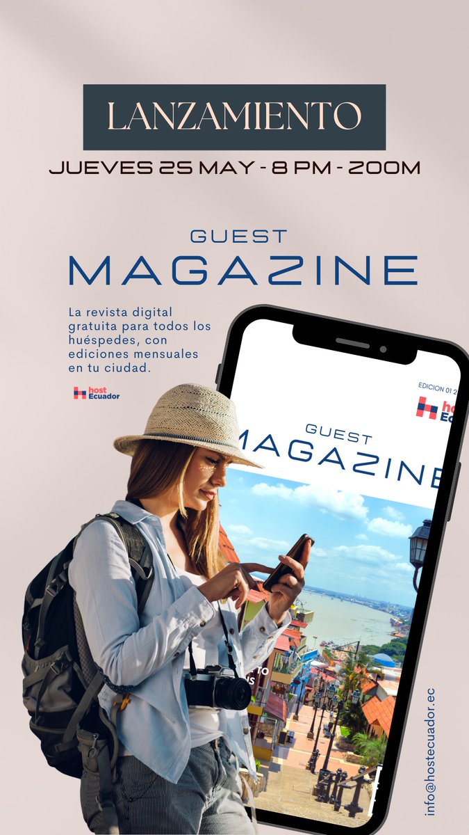 AnfitrionesEc's tweet photo. #GuestMagazine estará en los smartPhone de todos los huéspedes #Airbnb para que conozcan lo mejor de cada ciudad! 🇪🇨 https://t.co/ajvLTyyH2O