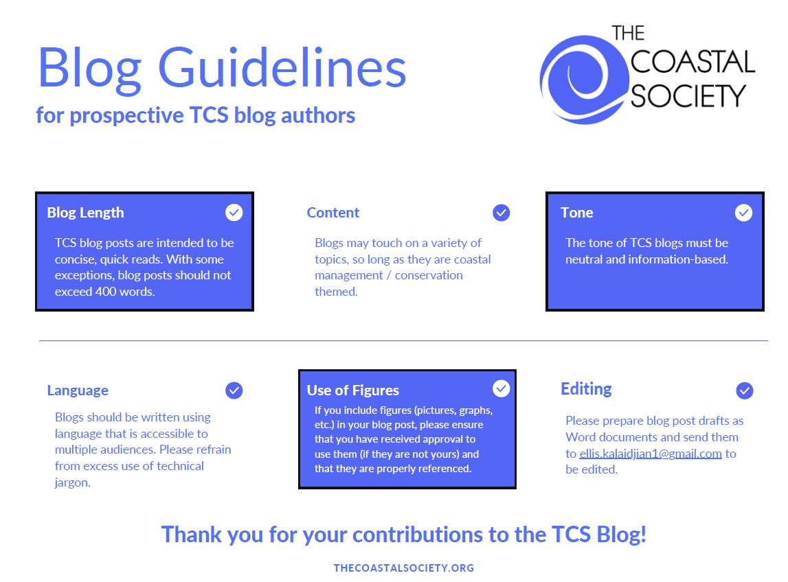Interested in honing your writing skills? Contribute to the TCS blog! thecoastalsociety.org/blog/