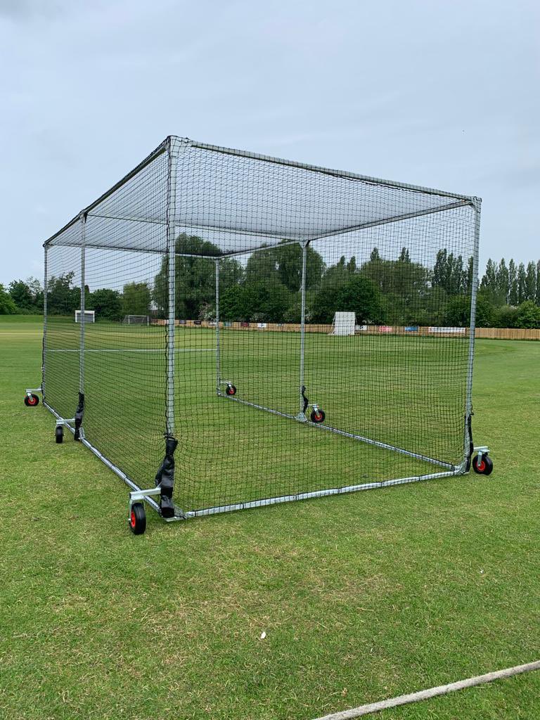 Big thanks to @DurantCricket for the new mobile cage net delivered today! Int it great