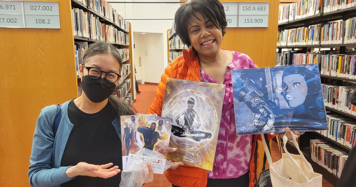 blacksuncomics's tweet photo. Ok, so this is the last set of images from TCAF. Thanks for being patient with me. Our supporters are the best!

Read our books here: https://t.co/idIQ1DW3vE

#tcaf #tcaf2023 #torontocomicartsfestival #torontoreferencelibrary #blacksuncomics #afrofuturism #indiecomics https://t.co/54ySvLFlTJ