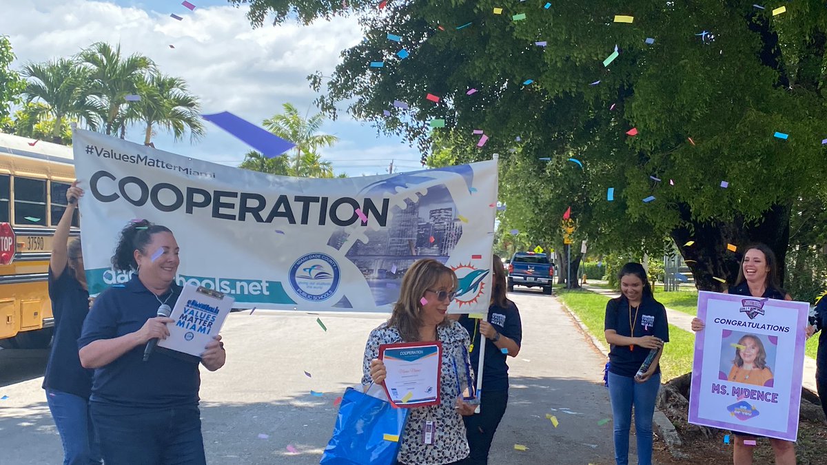 We celebrated Ms. Marina Midence from <a href="/ShenandoahMS/">Shenandoah Middle School Museums Magnet</a> as the 2023 #ValuesMatterMiami Cooperation Staff Member of the Year! Congratulations Ms. Midence! <a href="/MDCPS/">Miami-Dade Schools</a> <a href="/MDCPSCentral/">Central Region</a> <a href="/SuptDotres/">Jose L. Dotres, Ed.D.</a> <a href="/LDIAZ_CAO/">Lourdes Diaz</a> <a href="/AlayonSally/">Sally J. Alayon</a>