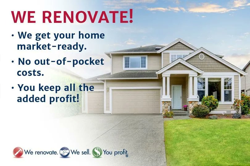 We Renovate!⠀⠀⠀⠀
We get your home market-ready.⠀⠀⠀⠀
No out-of-pocket costs.⠀⠀⠀⠀
You keep all the added profit!
buff.ly/2KXOBlM