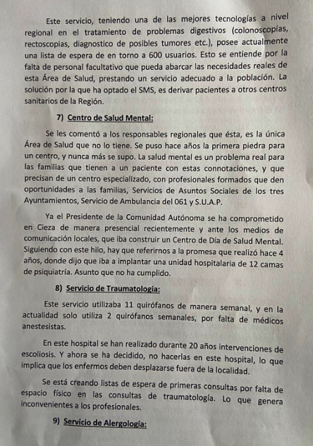 RosaRodaNews's tweet photo. La Plataforma Hospital de Cieza y Usuarios de la Sanidad de Cieza, Abarán y Blanca denuncian en un DURO comunicado los  muchos incumplimientos del Gobierno regional de López Miras. 
Se sienten engañados y abandonados 👇 https://t.co/bOHDsMnNEA