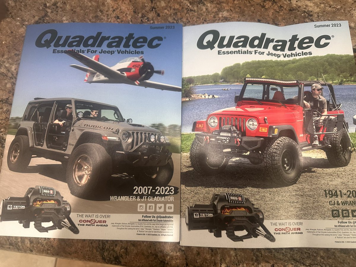 That time of month when my #jeep porn arrives @Quadratec .. which one do I page through first 🤔