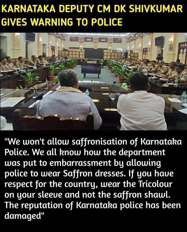 #KarnatakaElections2023 
Result 
Wear Tricolour on your sleeves Not Saffron Shawls
Says Sir @DKShivakumar deputy CM 🙏🙏🙏