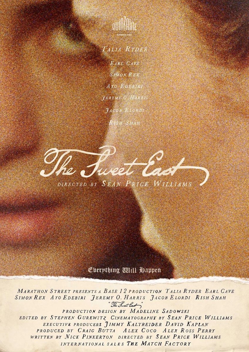 FilmUpdates's tweet photo. Sean Price Williams’ ‘THE SWEET EAST’ debuts with a Rotten Tomatoes score of 93%.

Starring Talia Ryder, Jacob Elordi, Ayo Edebiri, Jeremy O. Harris, Rish Shah and Simon Rex. https://t.co/CRIP0yvSlp