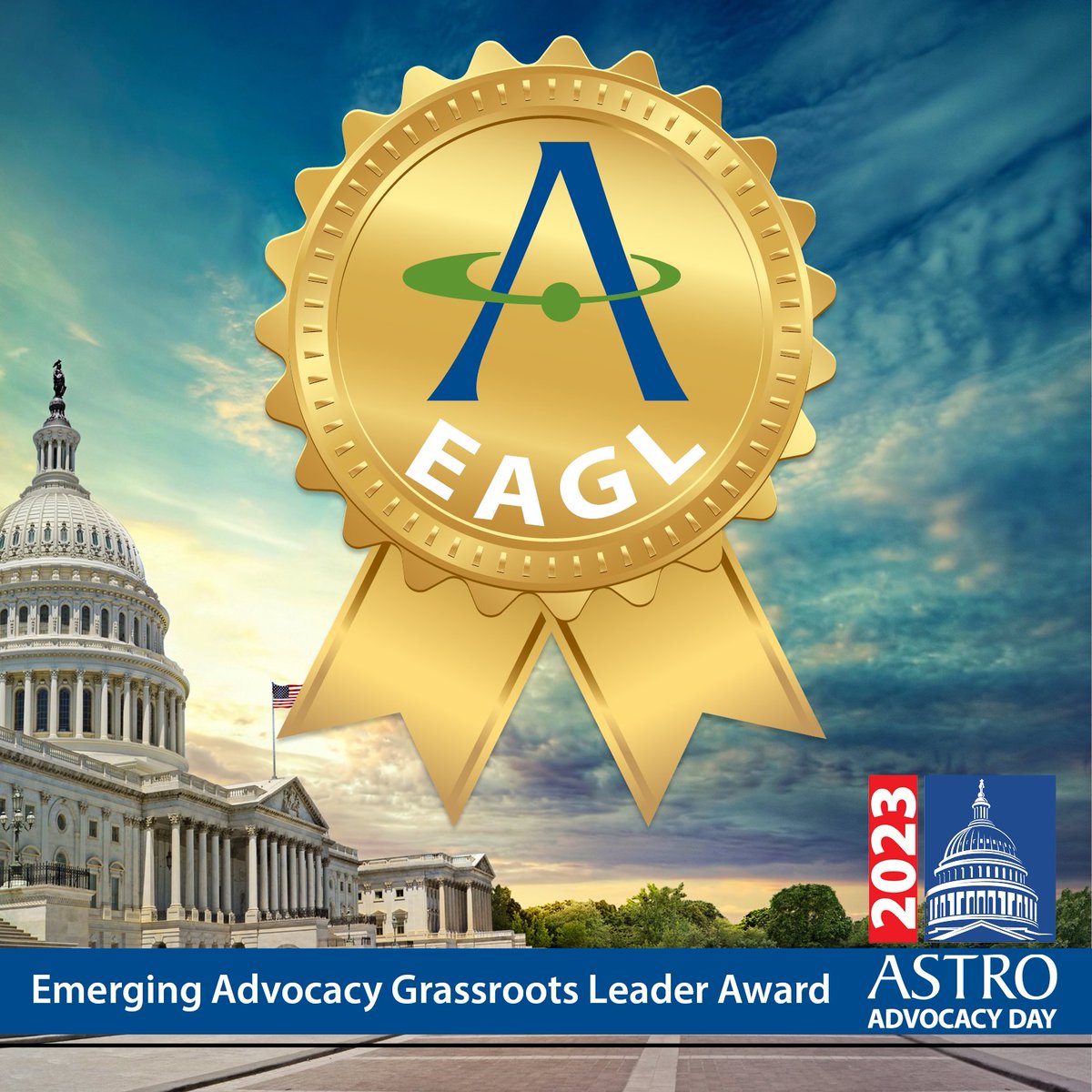 Thank you @ASTRO_org for the #EAGL award to be able to advocate for our patients & #radoncs to ask Congress to:

1️⃣ #StopTheCuts to Medicare 
2⃣#FixPriorAuth
3⃣Increase $$ for #cancer research @NIH @theNCI @ARPA_H (including #climatehealth & #equity research 🌱) #CancerAdvocacy