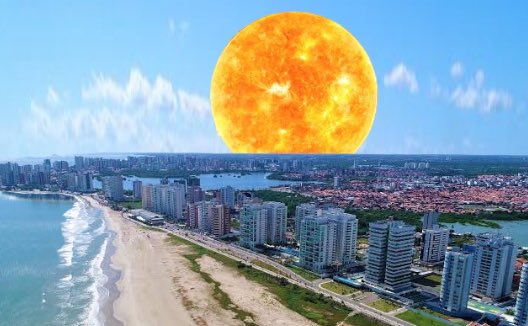 0abriell's tweet image. São Luís assim hoje 🥵 100°