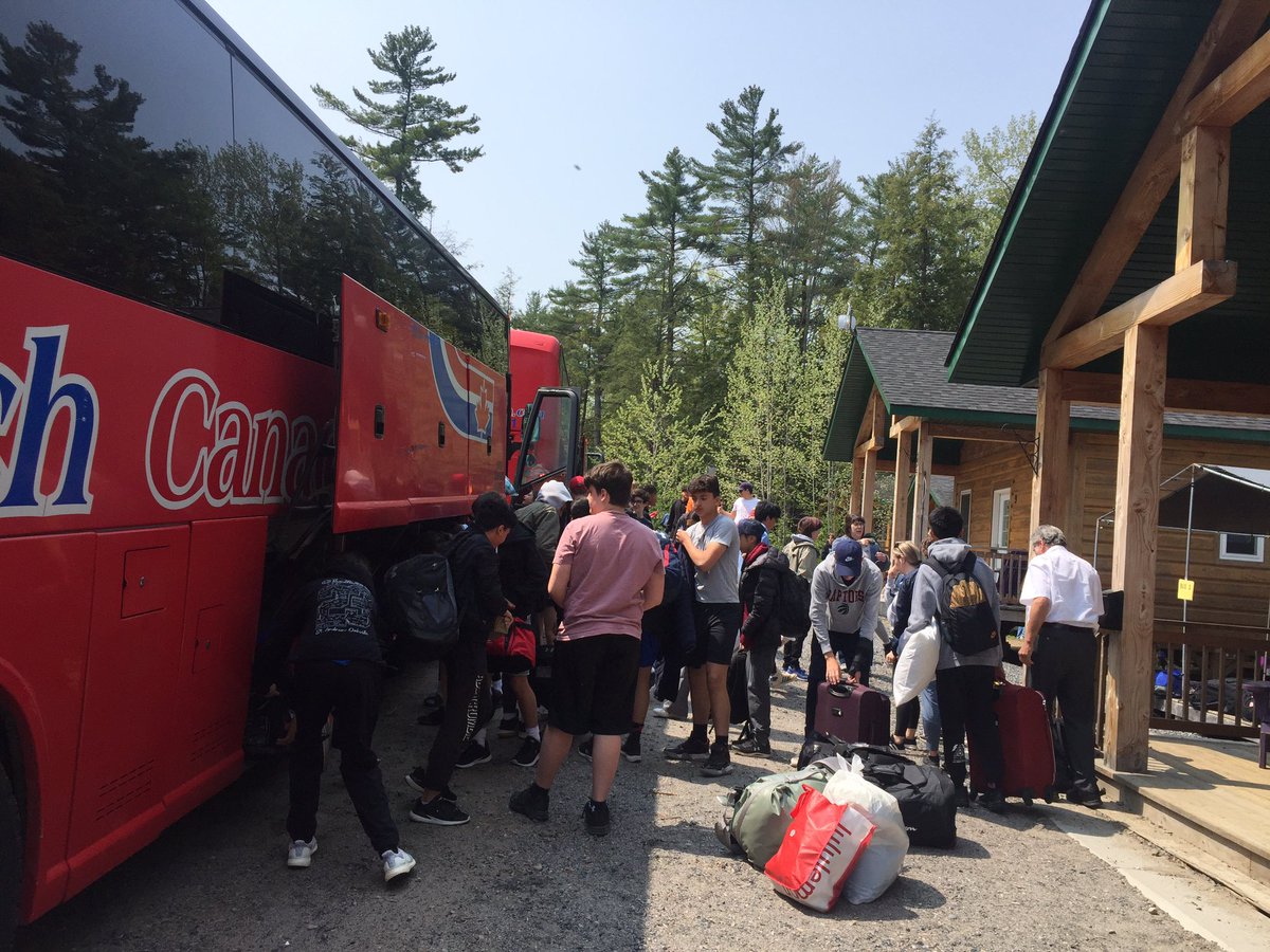 andrgrade8's tweet photo. We have arrived.  Unloaded the buses and chosen our bunks. We are about to have lunch.  @St_Andrew145 https://t.co/6IvSspH5sa