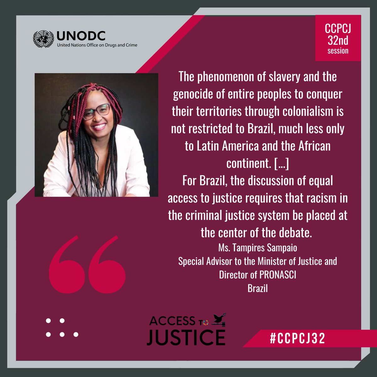 Essential words from @soutamires_sp #A2J #racialdiscrimination #equity #ccpcj32