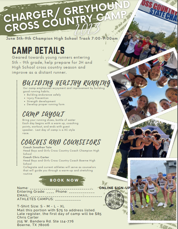 We Are Champion Track/XC (@chschargertrack) on Twitter photo Don't forget to sign up for Boerne ISD Cross Country Camp! This is primarily for incoming 6th through 9th graders. <a href="/BoerneStarSport/">Boerne Star Sports</a> <a href="/LeechStan/">Boerne ISD Athletics</a> <a href="/BoerneISD/">Boerne ISD</a> <a href="/BMSS_Athletics/">BoerneSouthAthletics</a> <a href="/VossMiddle/">Mark T Voss Middle School</a> Don't forget to sign up for Boerne ISD Cross Country Camp! This is primarily for incoming 6th through 9th graders. <a href="/BoerneStarSport/">Boerne Star Sports</a> <a href="/LeechStan/">Boerne ISD Athletics</a> <a href="/BoerneISD/">Boerne ISD</a> <a href="/BMSS_Athletics/">BoerneSouthAthletics</a> <a href="/VossMiddle/">Mark T Voss Middle School</a>