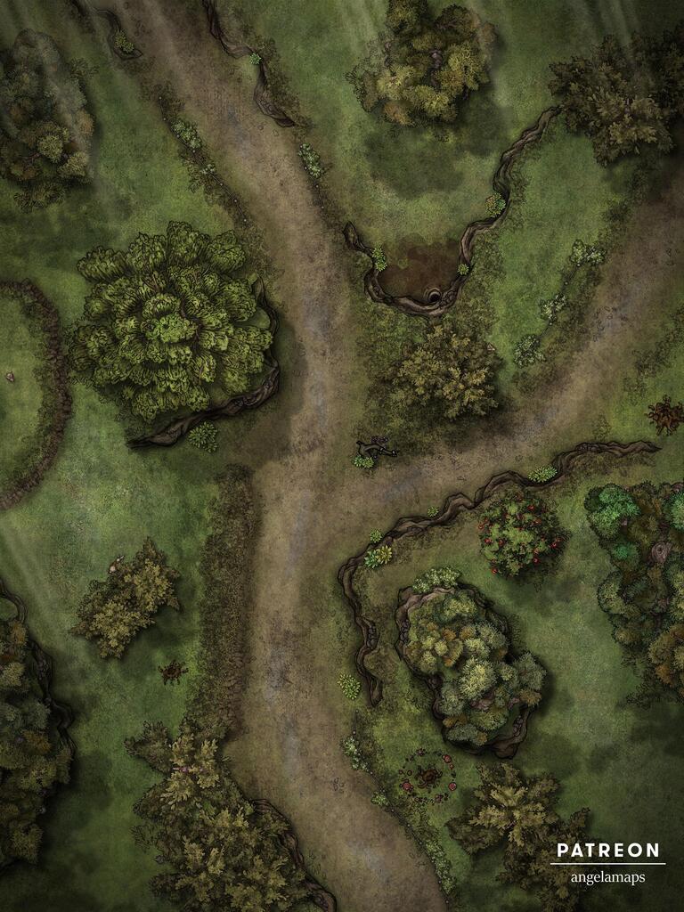 DnD_Bits's tweet photo. Crossroads [battlemap] from Angela Maps - 3 versions! [animated] [art] via /r/DungeonsAndDragons https://t.co/0gXwpyvUOm https://t.co/no0kn0u6js