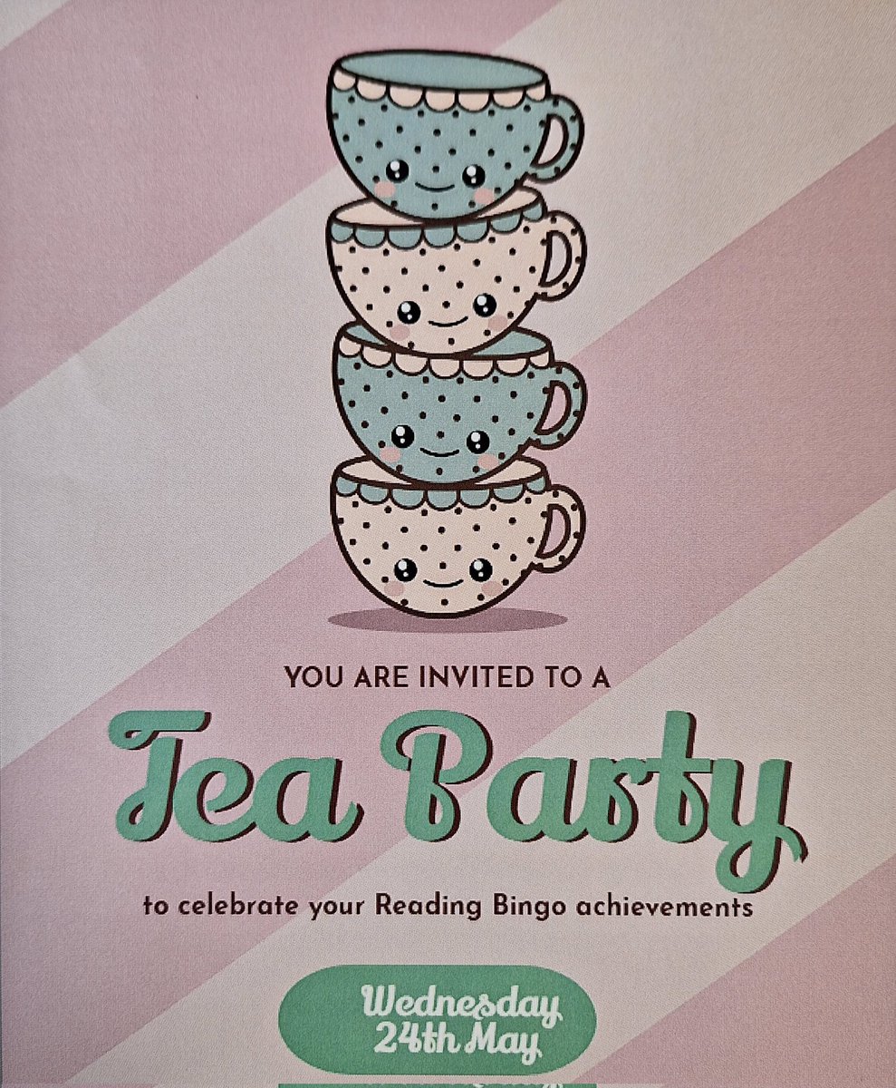 We are looking forward to our half termly afternoon tea, celebrating the reading achievements of a number of our pupils. Well done to all those who received their invitation #readingforpleasure <a href="/Eden_School1/">EdenSchoolBlackburn</a>