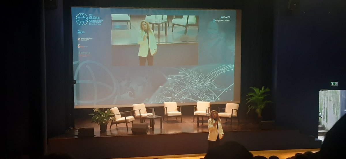 Salman_Khan2835's tweet photo. "Surgeons in LMICs are experts in deciding who gets to live and who gets to die. Not because they attended an ethics course, but because of lack of resources." 

Dr. Sabrina Asturias shares her perspectives about the harsh realities in global surgery at the side event at #WHA76 https://t.co/M69D1NcaJ2