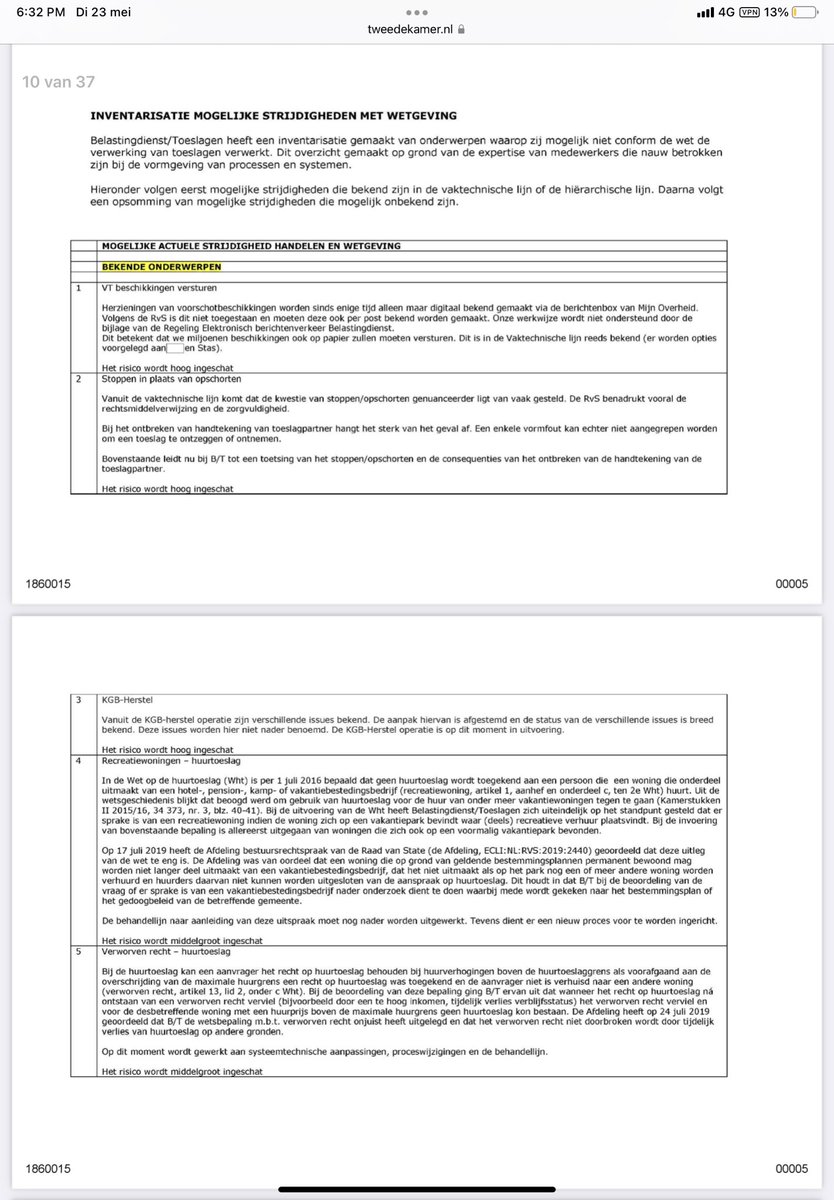 Vlak voor het debat kregen we veel stukken 
Dit memo is brisant
Op 17 december 2019 kreeg staatssecretaris Snel deze memo  met 21(!!) punten waar de belastingdienst/toeslagen zich niet aan de wet hield.
Op 18 december 2019 trad hij af

Wij dachten dat het alleen gebeurde vanwege
