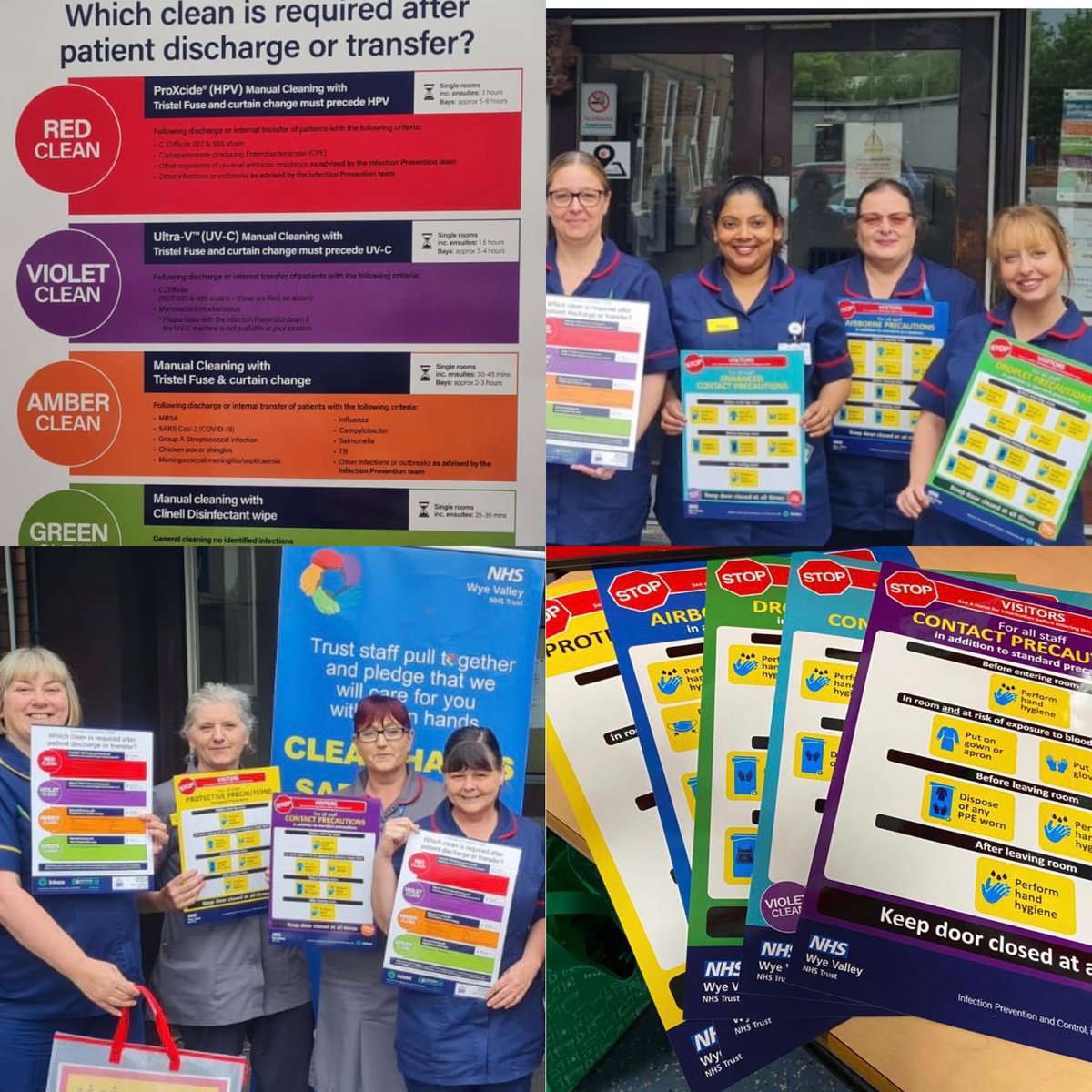 A busy day for @IP_WVT  today 
✔️New PPE posters 🧤 😷
✔️New Isolation door signs ⛔️
✔️New Clinical Cleaning Code 🧽
✔️New COVID screening guidance 🦠

#amazingWVTstaff check out this weeks Trust talk for all the updates 🗞️

Thank you WVTComms & @InivosGroup for your support 👏🏼