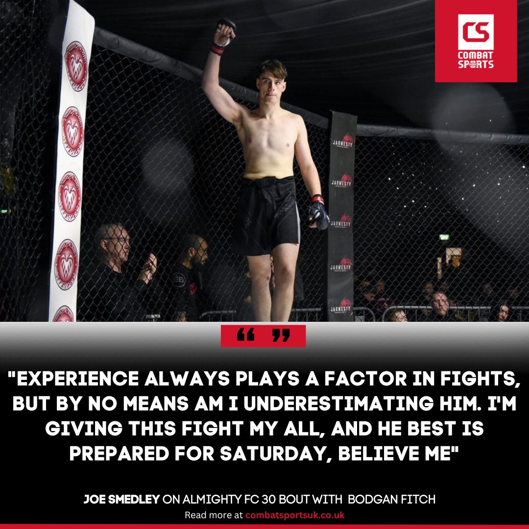 Joe Smedley Wants “To Give a Performance I Can Be Proud Of” at <a href="/Almighty__fc/">Almighty FC</a> 30🙌

combatsportsuk.co.uk/joe-smedley-wa…
