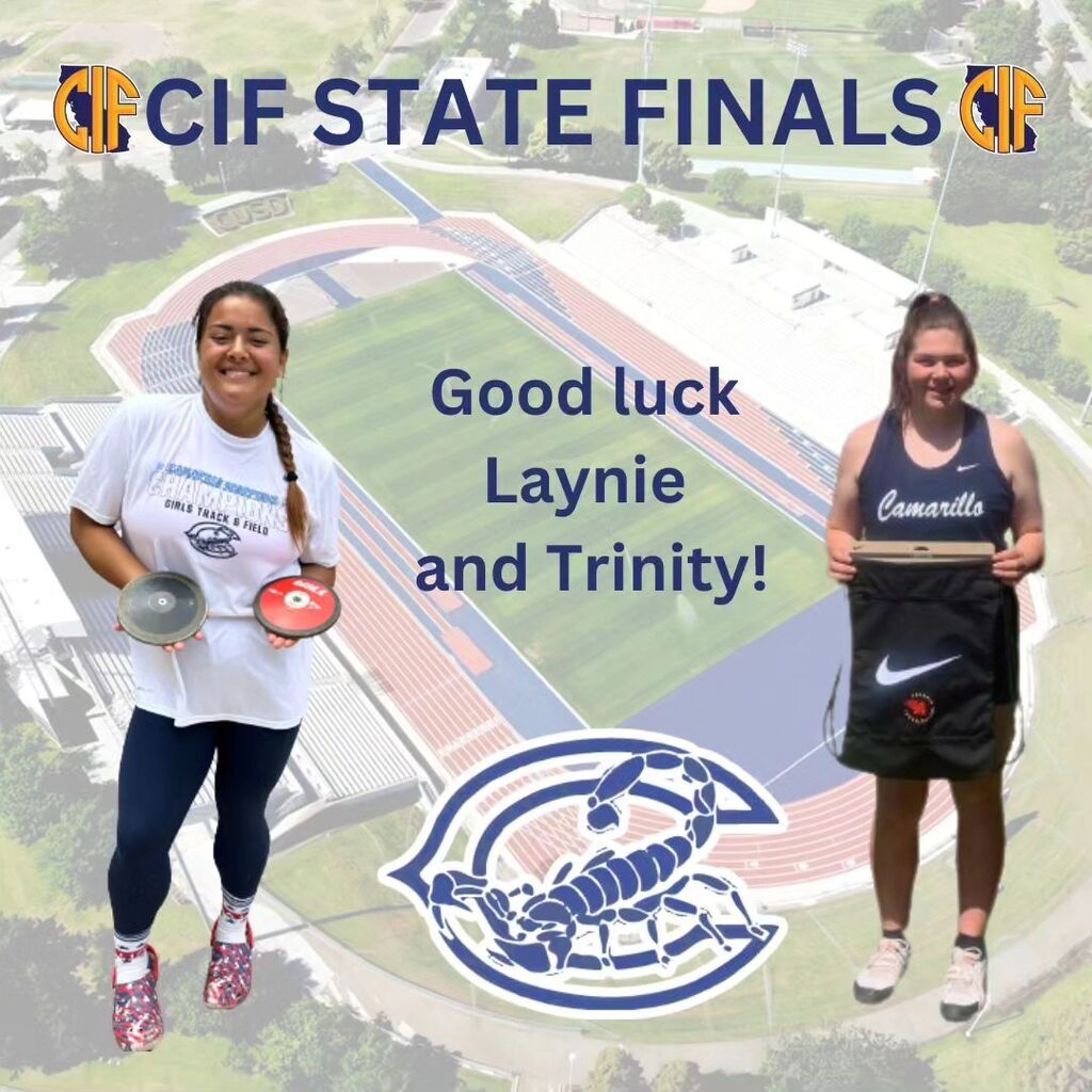 So proud to have two State qualifiers... Good luck!!! #yagottabelieve #weareoxnardunion #adolfocamarillohighschool