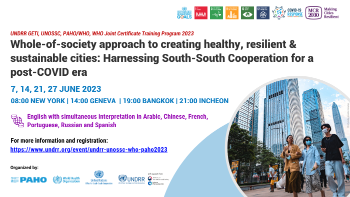UNYouthAffairs's tweet photo. Interested in gaining a deeper understanding of managing complex disasters &amp; contributing to securing resilient urban futures? 🏙️

@UNDRR encourages young people to acquire knowledge and skills in disaster risk management through this training programme 👩‍💻 https://t.co/AHhicXGIHl https://t.co/nzhLAxYiZh