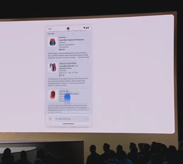 gsterling's tweet image. Ads will be placed within Google&apos;s SGE as well. #gml2023