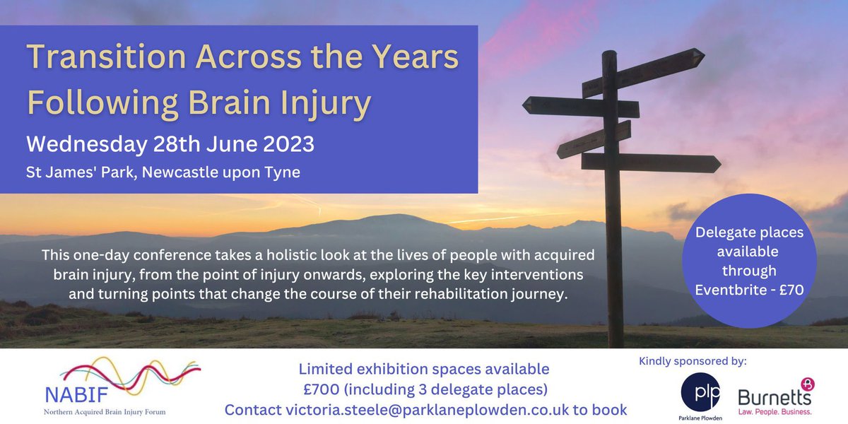 We are delighted to be sponsoring the #NABIFConference23 alongside <a href="/ParklanePlowden/">Parklane Plowden</a> chambers at St James Park on the 28th June. There is a fantastic programme and places are still available further details below  #BrainInjury #LegalSupport   <a href="/NorthernABIF/">NABIF</a>