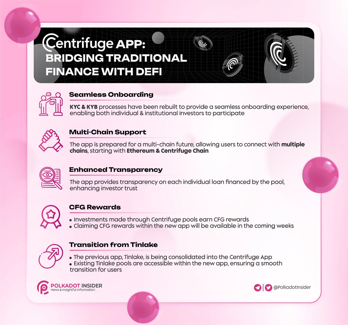 🌉 By merging the sophistication of traditional finance (TradFi) with the innovation of decentralized finance (DeFi) 👉 <a href="/centrifuge/">Centrifuge</a> aims to create an open &amp; decentralized financial system for all

⚡️ The app focuses on user experience &amp; accessibility, making it easier than ever