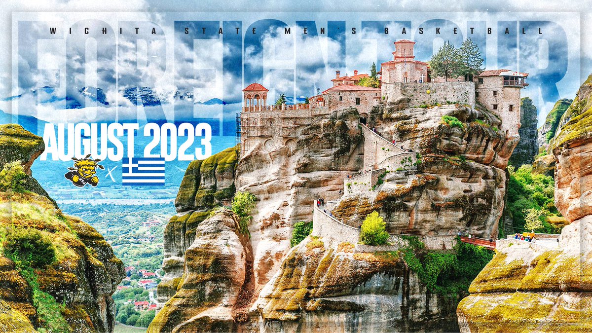 GoShockersMBB's tweet photo. Laying the foundation for our 2023-24 season at the bedrock of Western civilization...

The Shockers are headed to Greece, Aug. 1-10! 🇬🇷

📰https://t.co/gGRHwGBAGM https://t.co/OymQHQBTi3