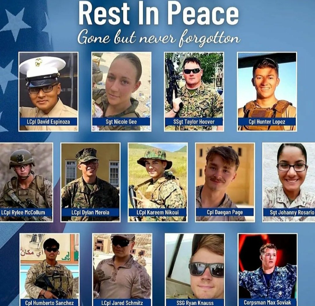 Capitaine_Jon's tweet photo. This Memorial day,
Don't forget our Brothers and Sisters! #13heroes #Afghanistan
#saytheirnames #neverforget #LestWeForget #honorthem #honorthefallen #respect #RIP
#MemorialDayWeek
#MemorialDay https://t.co/YTe4ew5TMb
