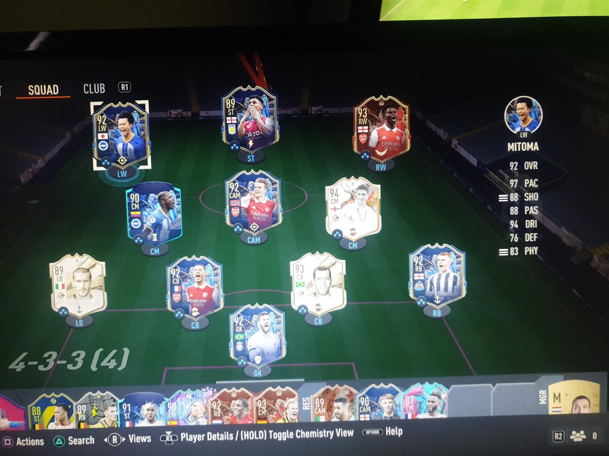 Lucasjhunter1's tweet image. Bad photo but need help with this team it struggles to perform #FIFA23 #futchamps #teamhelp #FIFA #YouTuber #YouTube