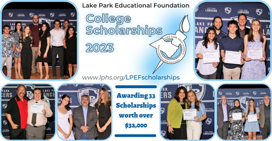 Congratulations to the students within <a href="/LPLancers/">Lake Park HS</a> class of 2023 receiving <a href="/LPHSEF/">LPHS EF</a> scholarships! We are honored &amp; excited to awards 33 scholarships worth over $32,000! Interested in leaving a lasting legacy &amp; supporting <a href="/lplancersnation/">Lancer Nation</a>: lphs.org/LPEFscholarshi… #WeAreLakePark