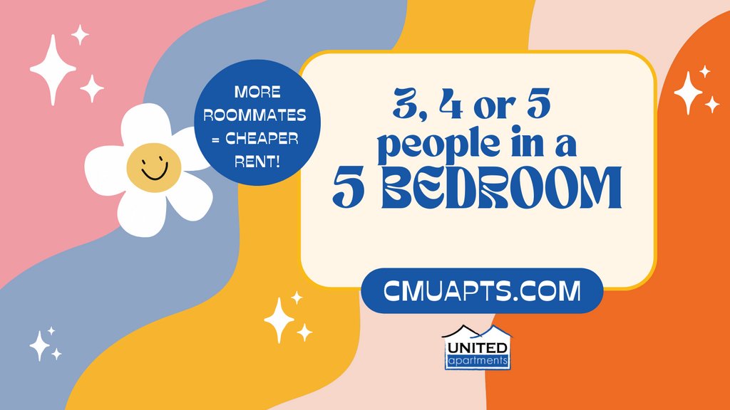 LiveWithUnited's tweet photo. Nothing but good vibes when you've got more space to be you! Check out the 5 bedroom units available for 23/24 at Deerfield Village, Jamestown Apartments, Southpoint Village and West Campus Village! Minimum 3 people.
Call 989-772-2222 or visit https://t.co/AAwKM2O2AY https://t.co/V3gFRn5xR5