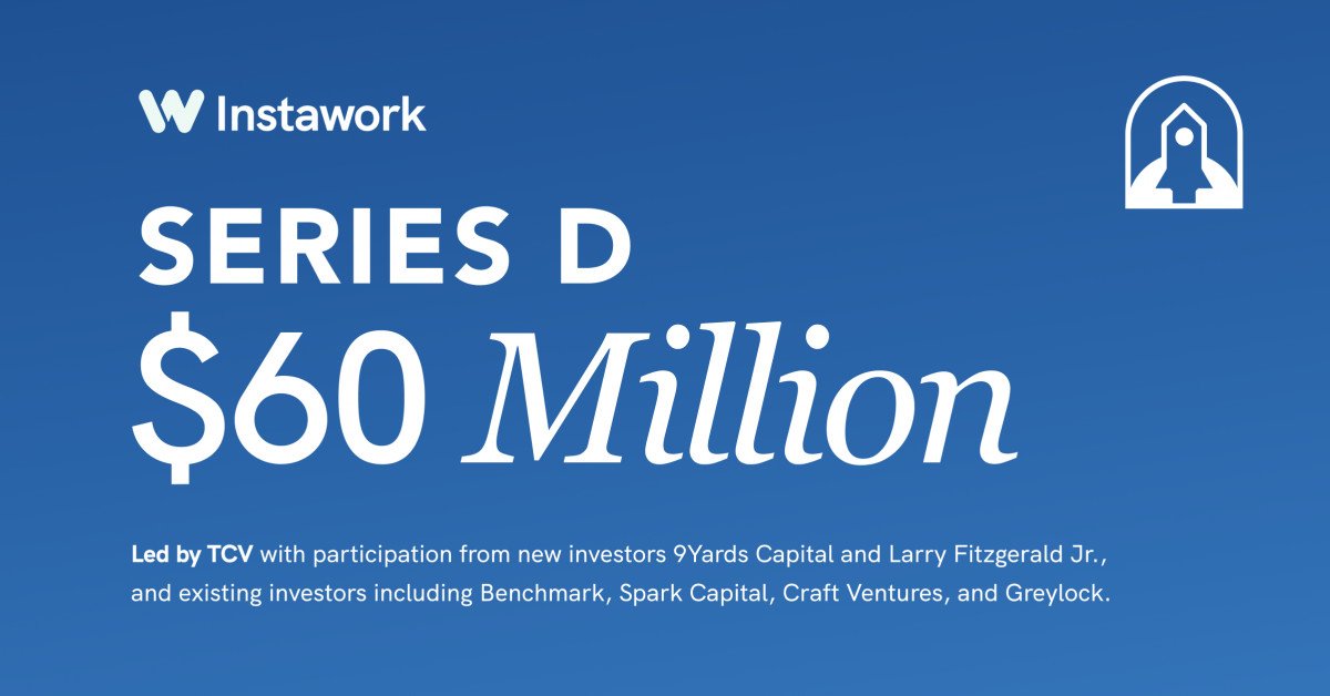 DHRmapcom's tweet image. Exciting news! #Instawork, the leading platform for connecting businesses with skilled hourly workers, has raised $60M in Series D funding led by TCV. This will accelerate investment in our AI-powered app, helping businesses and workers connect more efficiently. #Funding #AI