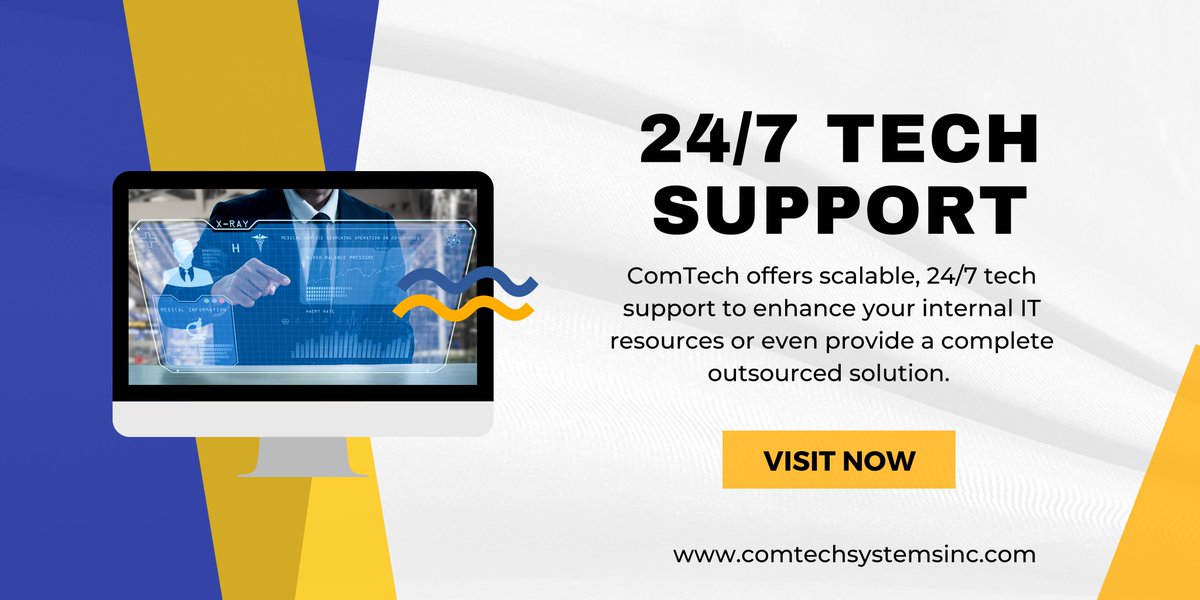 comtechsystem85's tweet image. Reliable 24/7 Tech Support for Seamless Operations

Get uninterrupted operations with our reliable 24/7 tech support. Our experts are always available to resolve any technical issues, ensuring smooth functioning of your systems. 
bit.ly/45aml3L