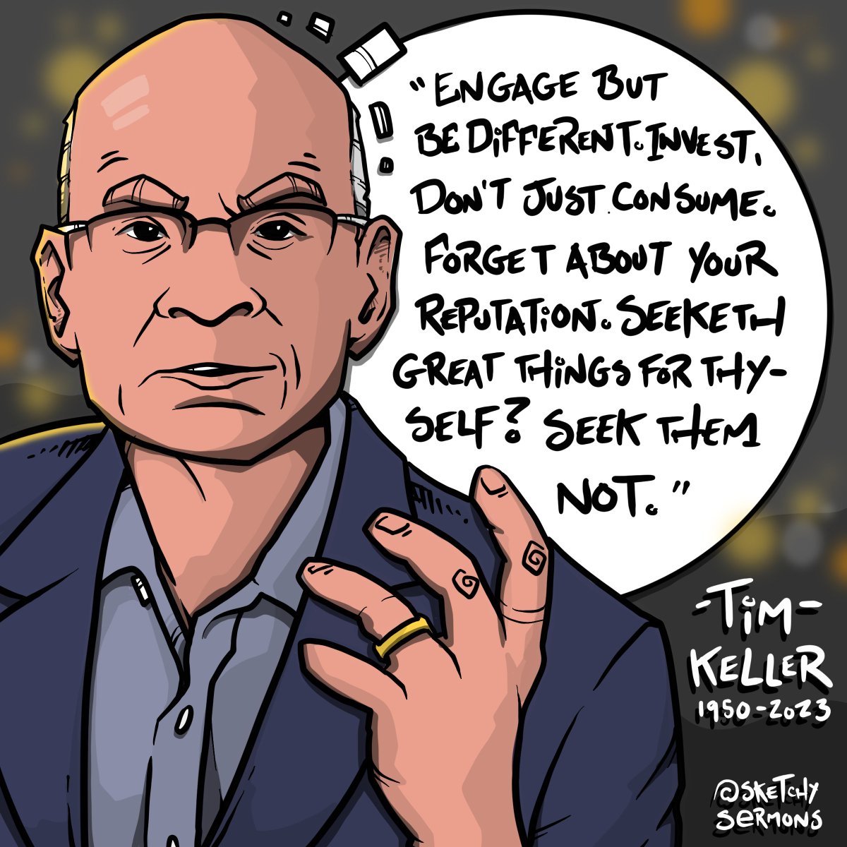 Paul Sketchy Sermons on Twitter "“Engage but be different. Invest