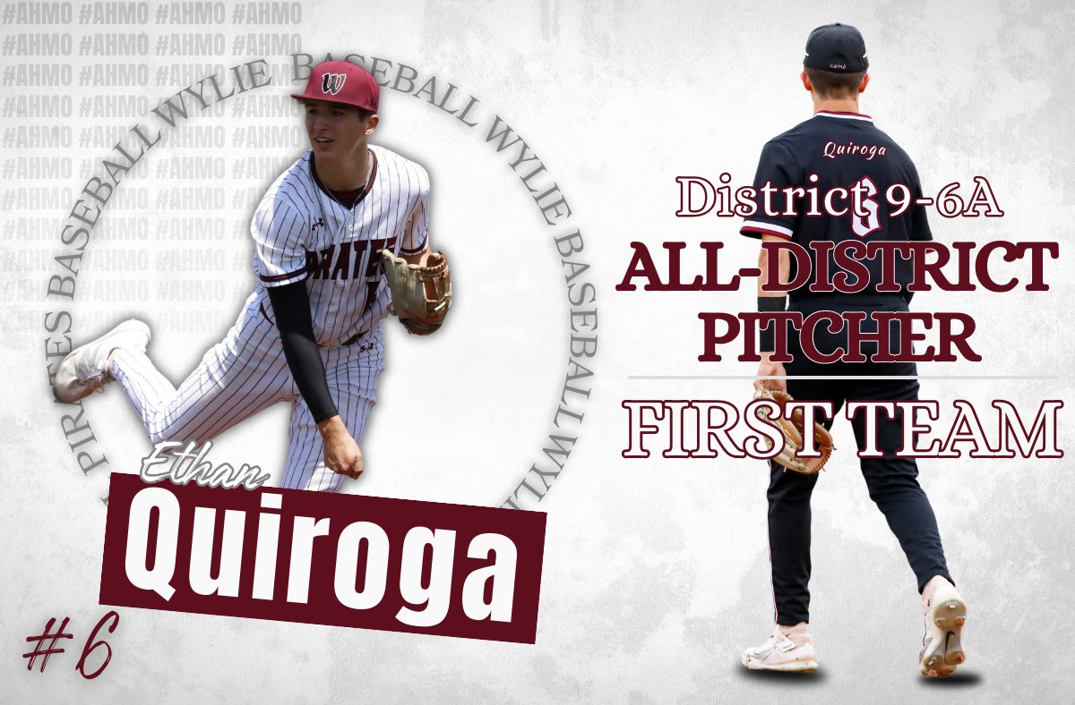 AHMOBaseball's tweet photo. District 9-6A 1st Team Pitcher!

#6 Ethan Quiroga https://t.co/Far06Onqnx