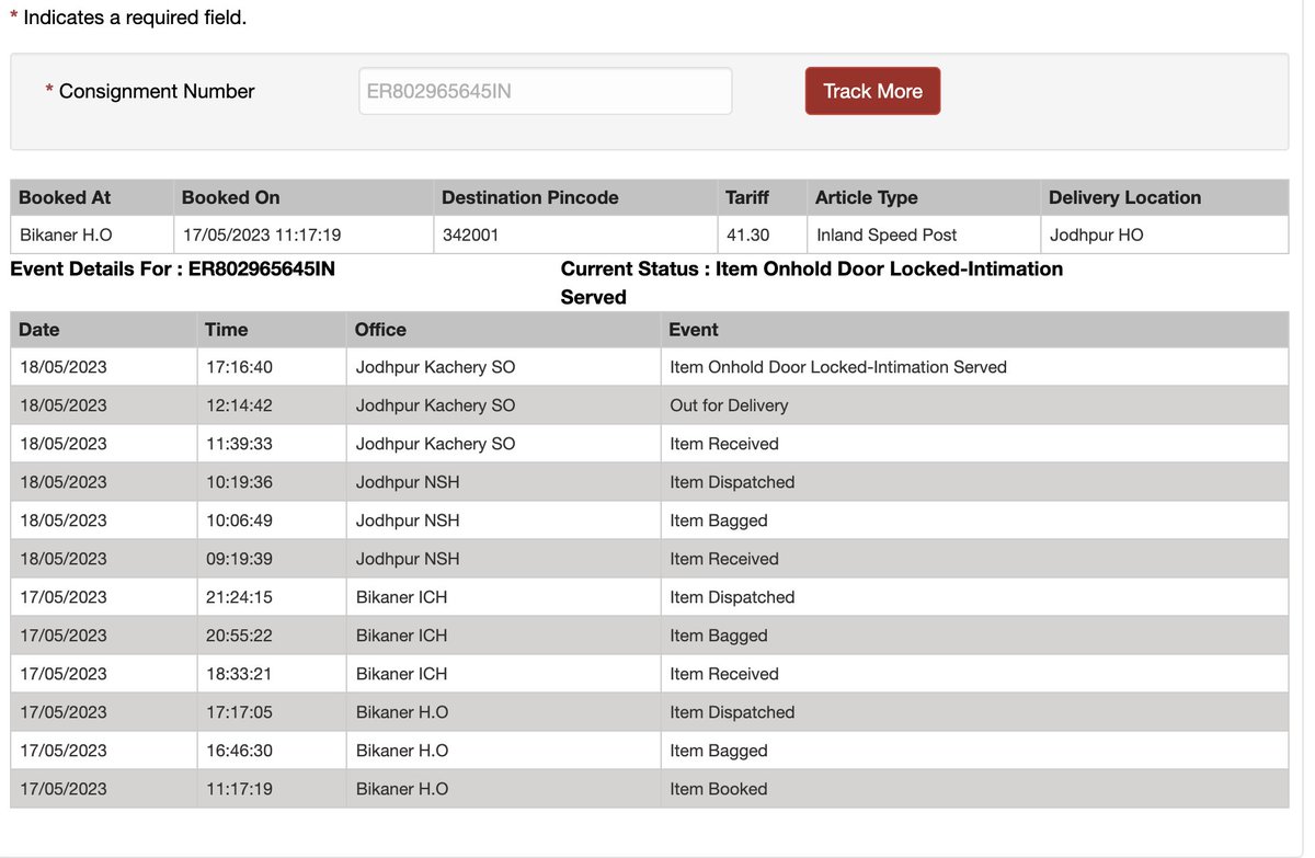 itspushpendra's tweet photo. Extremely disappointed with @IndiaPostOffice's service! 📦 The delivery boy claims my home is locked, which is untrue. Refuses to deliver &amp; insists I collect the parcel myself! 😡 Is this the kind of service we can expect? #PoorService #IndiaPostOfficeFail #CustomerDiscontent https://t.co/fDHrJmepAQ