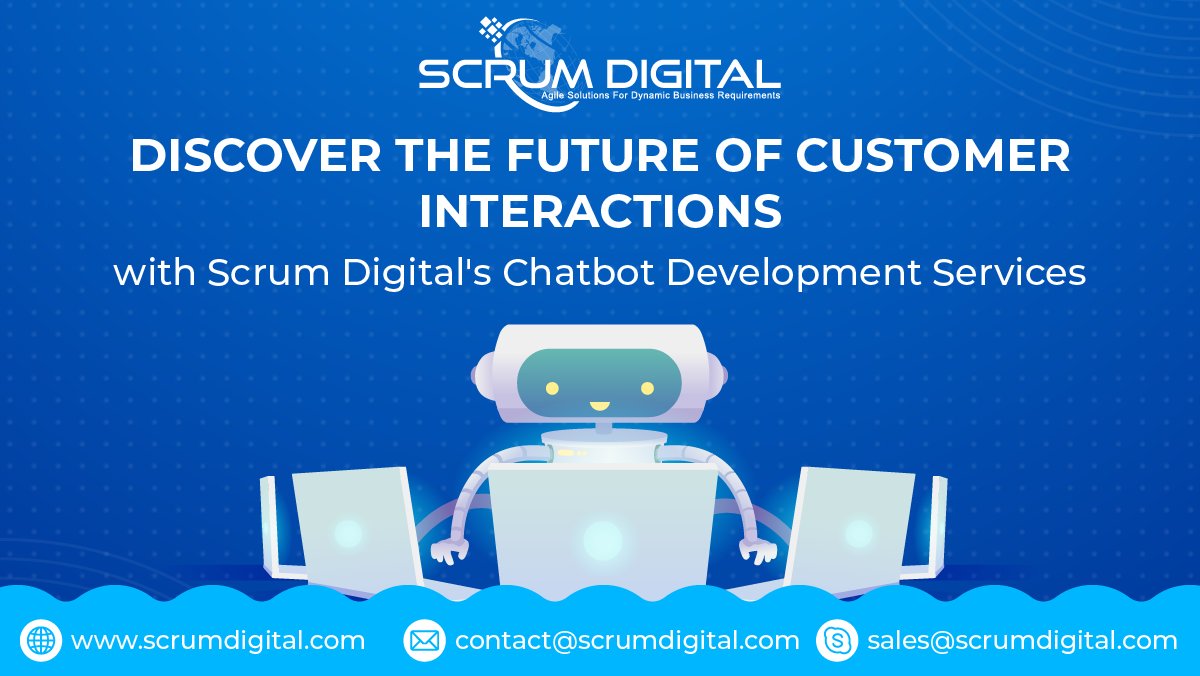 scrum_digital's tweet image. Elevate your customer experience with ScrumDigital's cutting-edge chatbot development services. Transforming engagement, one bot at a time!
#ChatbotDevelopment #chatbotwebsite #chatbotdeveloper #chatbotservices #chatbotagency #chatbotcompany #developmentcompany #ScrumDigital