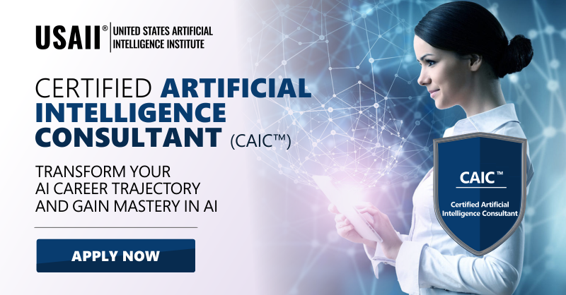 usaiinstitute's tweet image. Keen on gaining exposure to the latest #AI &amp;amp; #ML tools, techniques, &amp;amp; frameworks? The Certified Artificial Intelligence Consultant program can help you become a well-known #AIprofessional &amp;amp; develop impactful #AIsolutions for real-world business challenges. bit.ly/3L6L3do