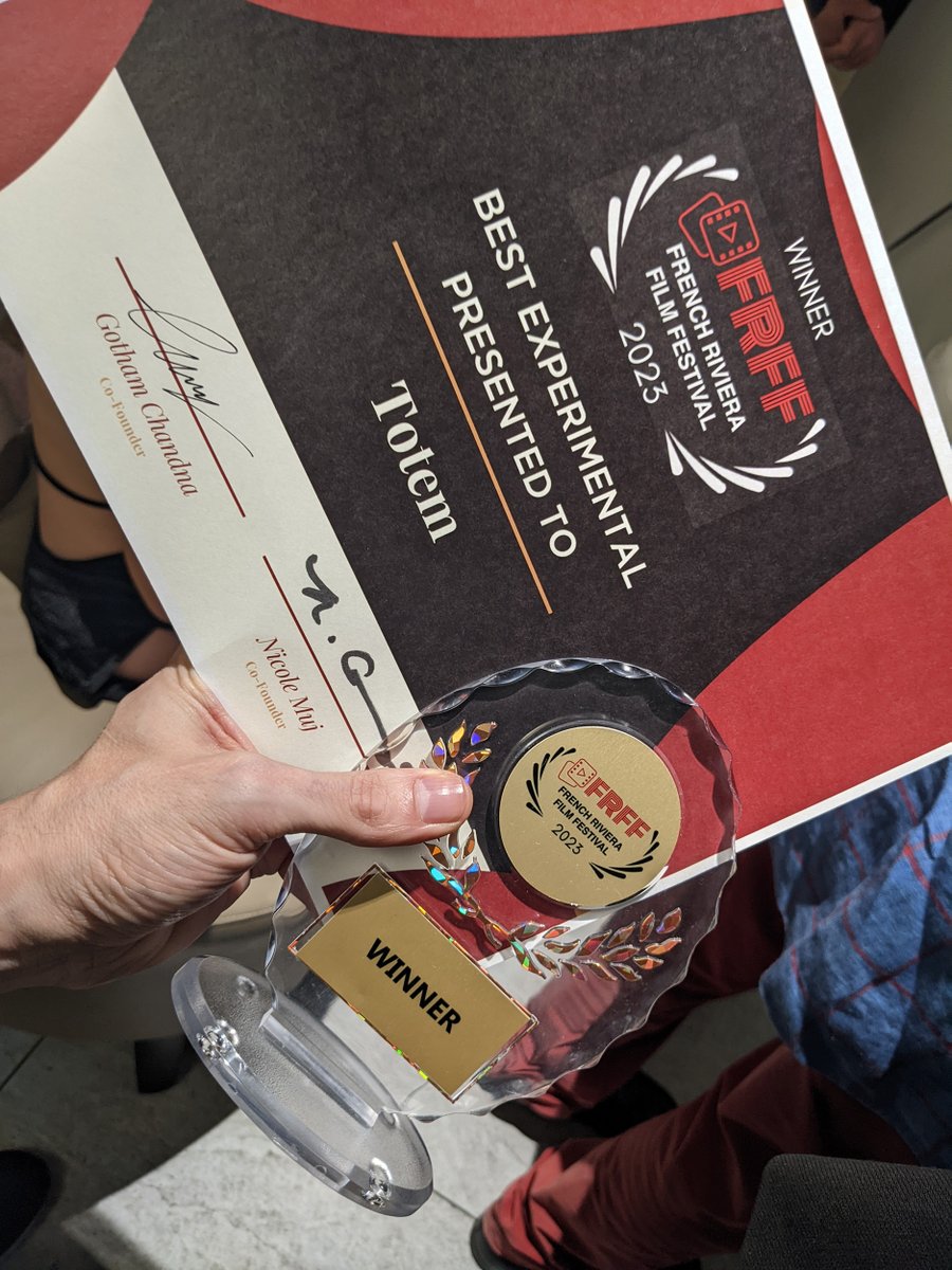 ideami's tweet photo. Our movie Totem wins the Best Experimental Movie Award at the French Riviera Film Festival during the 76th edition of the Cannes Film Festival, bringing the extraordinary vision and creations of Wallace Chan to more audiences around the world 
#wallacechan #ideami #cannes2023 https://t.co/x8Aj4AQQgu
