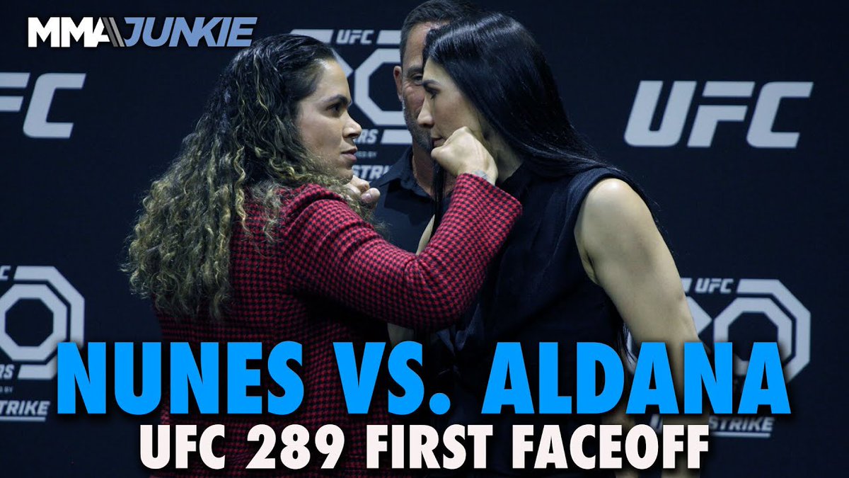 Amanda Nunes vs. Irene Aldana First Faceoff at UFC 289 Press Conference https://t.co/xAwzI7jpVv