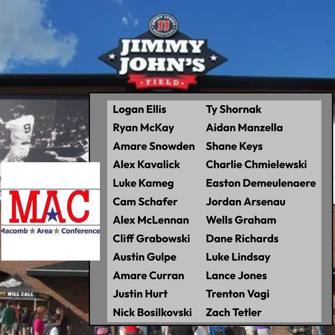 Congratulations to our 2023 MAC All-Stars. Very talented roster filled with outstanding young men. Come check them out on June 20th