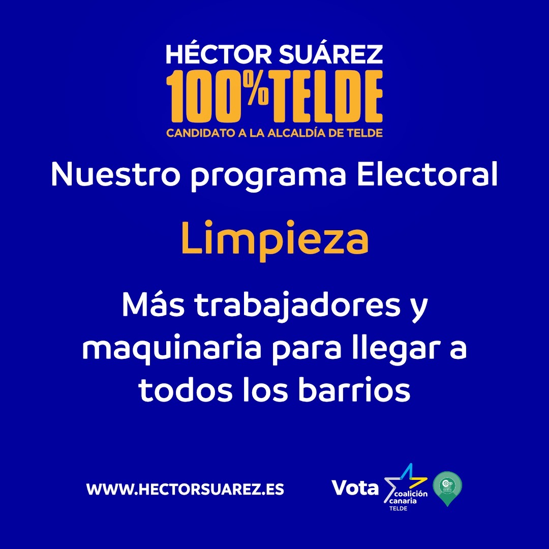 hectorjsuarez's tweet photo. Conoce las propuestas que tenemos para lograr un 100%Telde. Amplía información en: https://t.co/VdlUMpuU1A

#HéctorSuárez100x100Telde
#HéctorSuárez
#ActivandoTelde
#Vota100x100Telde
#VotaHéctorSuárez https://t.co/h7Svhj1P9n