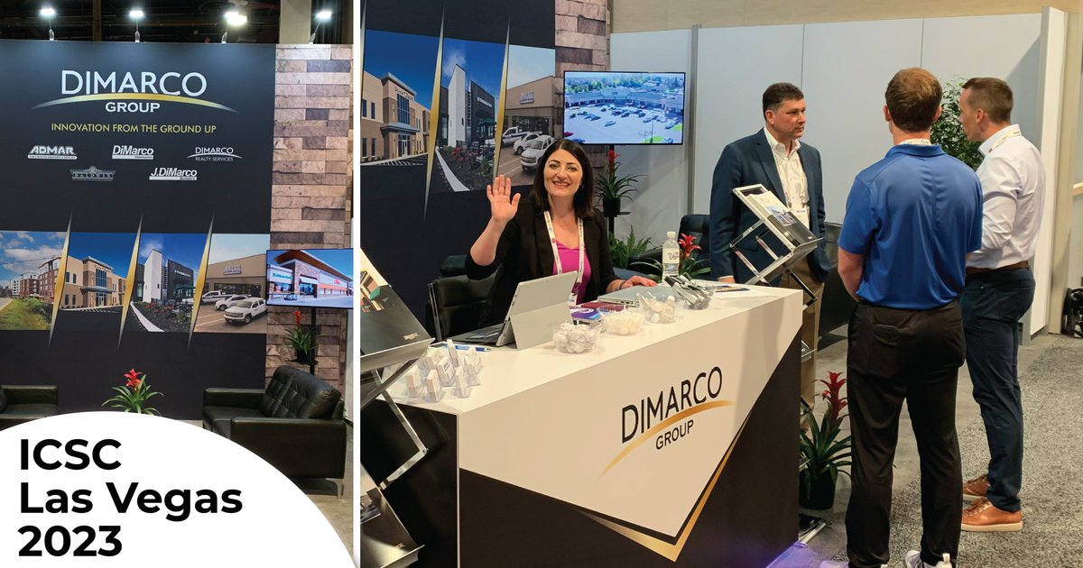 DiMarcoGroup's tweet photo. In Vegas for #ICSC? Be sure to stop by &amp; visit our team on the show floor! Learn about our latest property developments and opportunities in our thriving lifestyle centers.

Find us at Central Hall, Booth 2139H! https://t.co/cDhCUxrm8J