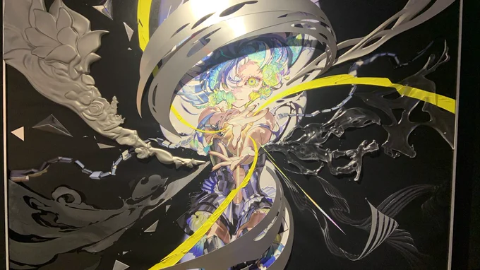 米山舞さんの個展に行ってきました! 本当に圧倒的でした。印刷もこれどうなってるんだ凄すぎるって感じのものが多くて見てて楽しすぎました  アクリルブロックを購入しました!あぁ…良い  #EYE_YONEYAMAI #米山舞