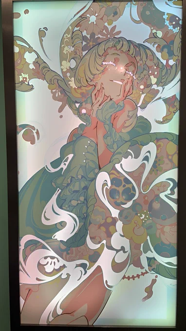 米山舞さんの個展に行ってきました! 本当に圧倒的でした。印刷もこれどうなってるんだ凄すぎるって感じのものが多くて見てて楽しすぎました  アクリルブロックを購入しました!あぁ…良い  #EYE_YONEYAMAI #米山舞