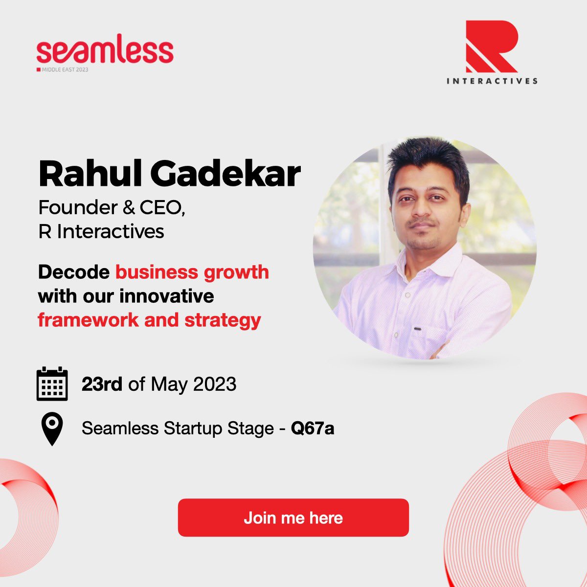 rinteractivess's tweet photo. Meet our CEO at Booth Q67a 

#seamlessdxb #dubai #worldtradecenter https://t.co/rtsxwiJNAT