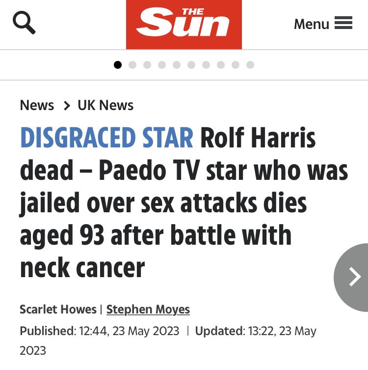 The Sun make it sound like Paedo TV is a channel.