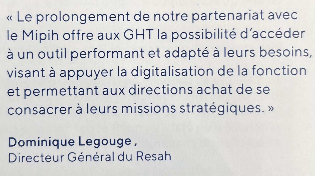 Le <a href="/Mipih_Fr/">Mipih</a> et le Resah renouvellent leur confiance mutuelle avec la signature d’une nouvelle convention en mai 2023 pour une durée de 9 ans portant sur la diffusion de dh achat plateforme collaborative de gestion des achats conçue pour les GHT ✍️