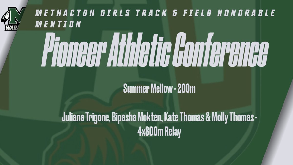 Congrats to our girls and boys Track &amp; Field honorable mention selections!!