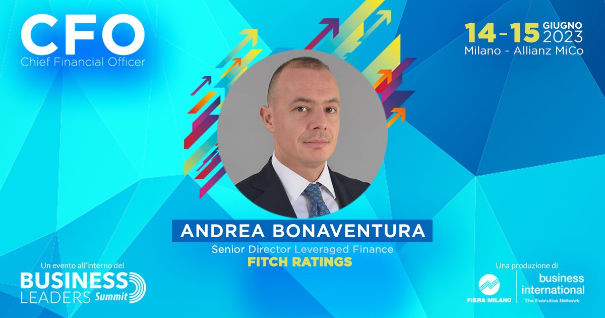 RT @BIweb: Quale sarà il futuro del Finance nell’era della digital disruption? Ne parla al #CFO Summit (14-15.06 | Allianz MiCo), in #BusinessLeaders Summit, Andrea Bonaventura, Senior Director Leveraged Finance, @FitchRatings. 👉Iscriviti subito su: …